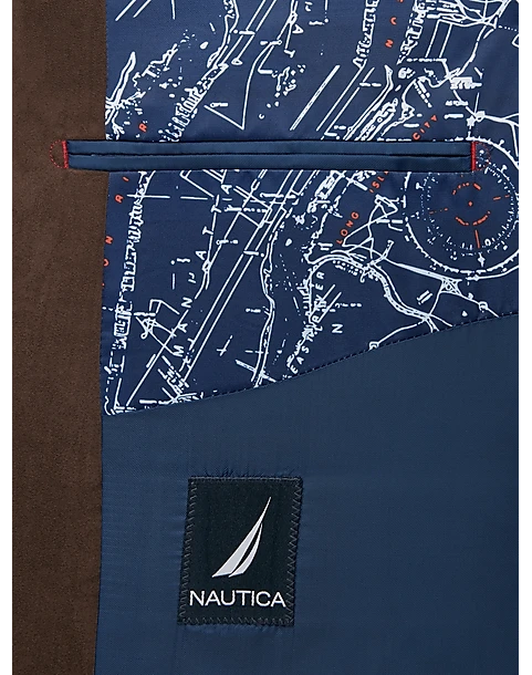 Nautica Brandford Microsuede Modern Fit Sport Coat, Red 3 Nautica Brandford Microsuede Modern Fit Sport Coat, Red - Image 3