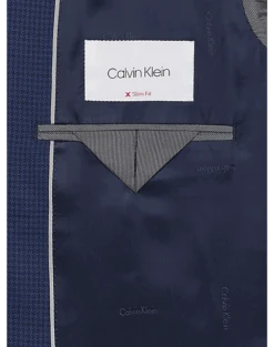 Calvin Klein Slim Fit Wool Sport Coat, Blue Mini Houndstooth 5 Calvin Klein Slim Fit Wool Sport Coat, Blue Mini Houndstooth -Quality Clothing Store MW40 15JA 14 CALVIN KLEIN BLUE ALT2