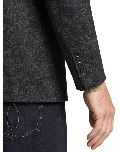 Michael Strahan Classic Fit Scuba Knit Sport Coat, Black 2 Michael Strahan Classic Fit Scuba Knit Sport Coat, Black - Image 2