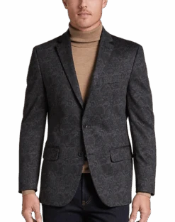 Michael Strahan Classic Fit Scuba Knit Sport Coat, Black