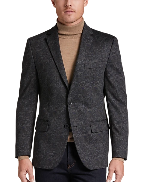 Michael Strahan Classic Fit Scuba Knit Sport Coat, Black 1 Michael Strahan Classic Fit Scuba Knit Sport Coat, Black