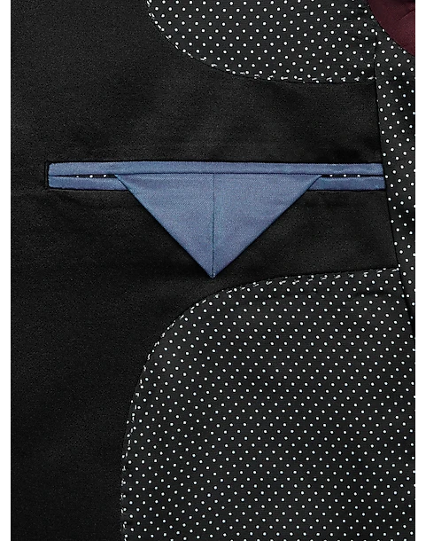 After Hours Slim Fit Dinner Jacket, Burgundy Jacquard 3 After Hours Slim Fit Dinner Jacket, Burgundy Jacquard - Image 3