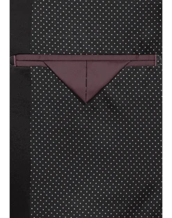 After Hours Slim Fit Shawl Collar Jacquard Dinner Jacket, Black Geometric -Quality Clothing Store MW40 15NX 72 AFTER HOURS BLACK GEO ALT2