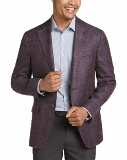 Joseph Abboud Slim Fit Sport Coat, Berry Plaid