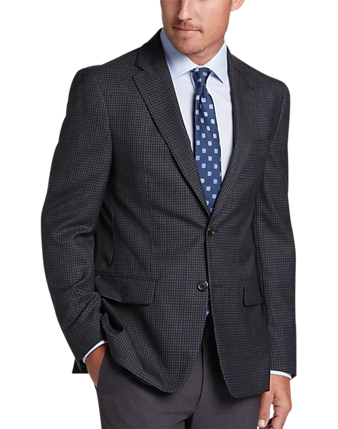 Lauren By Ralph Lauren Classic Fit Sport Coat, Charcoal Windowpane 1 Lauren By Ralph Lauren Classic Fit Sport Coat, Charcoal Windowpane