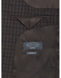 Pronto Uomo Platinum Modern Fit Sport Coat, Brown Check -Quality Clothing Store MW40 15XD 63 PRONTO UOMO PLATINUM BROWN CHECK ALT2