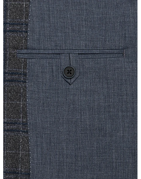 Michael Strahan Modern Fit Sport Coat, Gray Plaid 3 Michael Strahan Modern Fit Sport Coat, Gray Plaid - Image 3