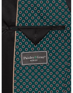 Paisley & Gray Slim Fit Dinner Jacket, Burgundy 6 Paisley & Gray Slim Fit Dinner Jacket, Burgundy -Quality Clothing Store MW40 15Z1 06 PAISLEY GRAY BURGUNDY ALT2