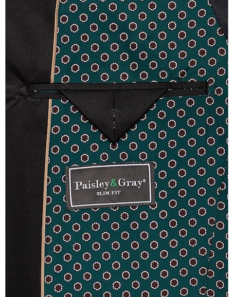 Paisley & Gray Slim Fit Dinner Jacket, Burgundy 3 Paisley & Gray Slim Fit Dinner Jacket, Burgundy - Image 3