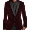 Paisley & Gray Slim Fit Dinner Jacket, Burgundy