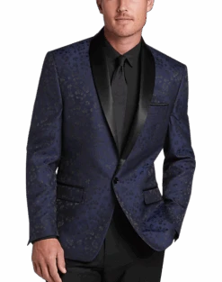Michael Strahan Classic Fit Shawl Lapel Dinner Jacket, Blue Floral