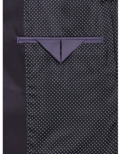 Egara Slim Fit Shawl Lapel Dinner Jacket, Plum Jacquard -Quality Clothing Store MW40 160W 07 EGARA PLUM JACQUARD ALT2