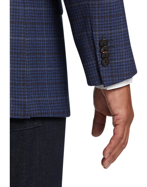 Joseph Abboud Modern Fit Sport Coat, Blue Plaid 2 Joseph Abboud Modern Fit Sport Coat, Blue Plaid - Image 2