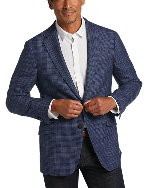 Joseph Abboud Modern Fit Sport Coat, Blue Plaid 1 Joseph Abboud Modern Fit Sport Coat, Blue Plaid
