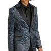 Egara Slim Fit Formal Dinner Jacket, Blue Floral