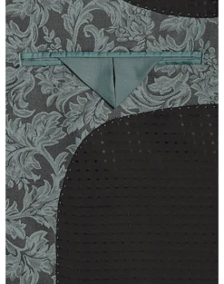 Egara Slim Fit Dinner Jacket, Green Floral 5 Egara Slim Fit Dinner Jacket, Green Floral -Quality Clothing Store MW40 16G0 30 EGARA GREEN FLORAL ALT2