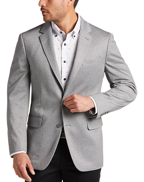 Michael Strahan Classic Fit Notch Lapel Sport Coat, Gray 1 Michael Strahan Classic Fit Notch Lapel Sport Coat, Gray