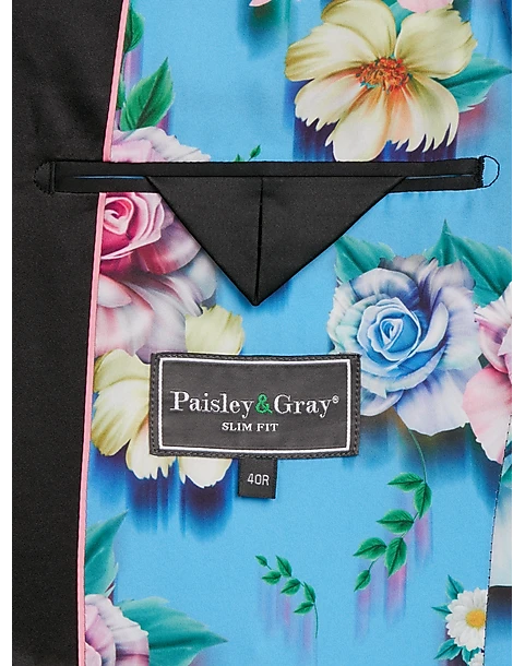 Paisley & Gray Slim Fit Dinner Jacket, Multicolor Abstract Art 4 Paisley & Gray Slim Fit Dinner Jacket, Multicolor Abstract Art - Image 4