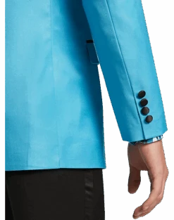 Paisley & Gray Slim Fit Dinner Jacket, Turquoise 6 Paisley & Gray Slim Fit Dinner Jacket, Turquoise -Quality Clothing Store MW40 16J7 25 PAISLEY GRAY TURQUOISE ALT2 2