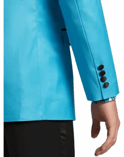 Paisley & Gray Slim Fit Dinner Jacket, Minted Green -Quality Clothing Store MW40 16J7 25 PAISLEY GRAY TURQUOISE ALT2