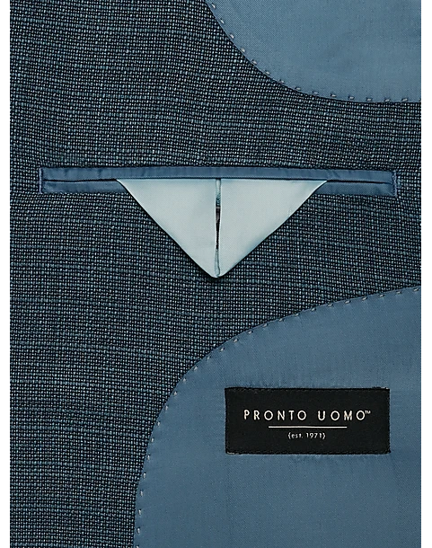 Pronto Uomo Modern Fit Notch Lapel Sport Coat, Teal 3 Pronto Uomo Modern Fit Notch Lapel Sport Coat, Teal - Image 3