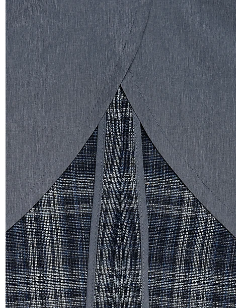 Joseph Abboud Modern Fit Notch Lapel Sport Coat, Blue Plaid 4 Joseph Abboud Modern Fit Notch Lapel Sport Coat, Blue Plaid - Image 4