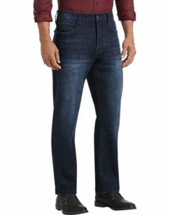 Joseph Abboud Athletic Fit Dark Wash Jeans, Blue Coal