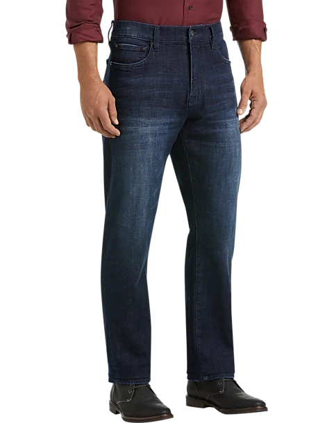 Joseph Abboud Athletic Fit Dark Wash Jeans, Blue Coal