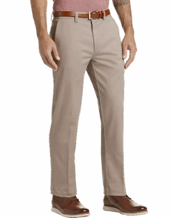 Haggar Iron Free Premium Straight Fit Khaki Pants, Tan
