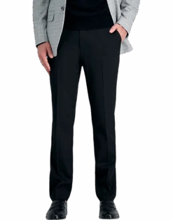 J.M. Haggar Premium 4-Way Stretch Classic Fit Dress Pants, Light Tan Sharkskin