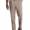 Haggar Iron-Free Premium Khaki® Classic Fit Pleated-Front Pants, Black