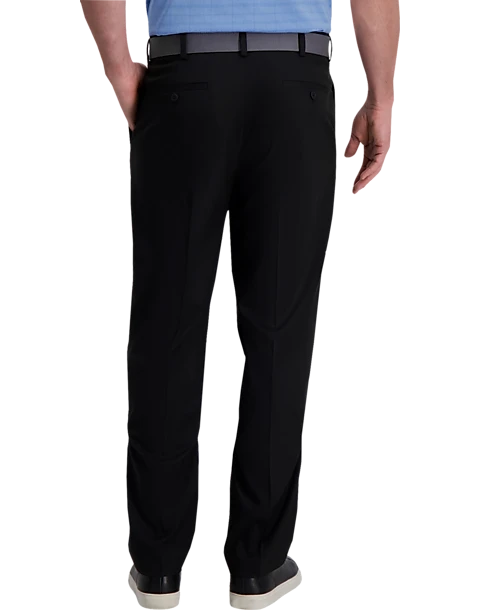 Haggar Cool Right® Performance Flex Classic Fit Pleated-Front Pants, Midnight 2 Haggar Cool Right® Performance Flex Classic Fit Pleated-Front Pants, Midnight - Image 2