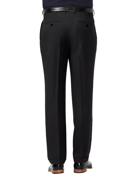Haggar Premium Comfort Classic Fit Pleat-Front Pants, Black 2 Haggar Premium Comfort Classic Fit Pleat-Front Pants, Black - Image 2