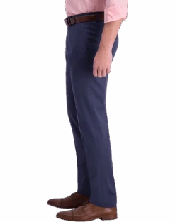 Haggar Iron-Free Premium Khaki™ Slim/Straight Fit Flat-Front Pants, Medium Khaki -Quality Clothing Store MW40 235T 07 HAGGAR INDIGO ALT2