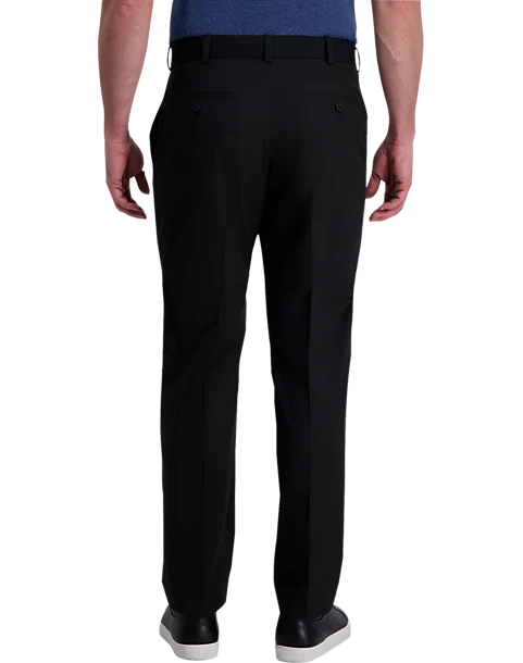 Haggar Cool Right® Performance Flex Classic Fit Flat-Front Pants, Heather Gray 2 Haggar Cool Right® Performance Flex Classic Fit Flat-Front Pants, Heather Gray - Image 2