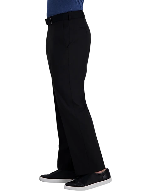 Haggar Cool Right® Performance Flex Classic Fit Flat-Front Pants, Heather Gray 3 Haggar Cool Right® Performance Flex Classic Fit Flat-Front Pants, Heather Gray - Image 3