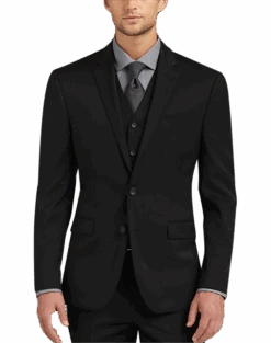 Awearness Kenneth Cole AWEAR-TECH Slim Fit Suit, Charcoal -Quality Clothing Store MW40 31K3 02 AWEARNESS BY KENNETH COLE BLACK ALT2