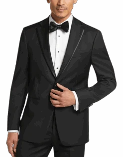 Calvin Klein X-Fit Slim Fit Wool Tuxedo Jacket, Black