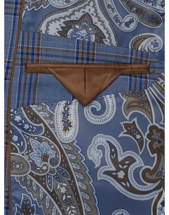 Tayion Classic Fit Suit Separates Coat, Navy & Rust Plaid -Quality Clothing Store MW40 3W8P 61 TAYION NAVY RUST PLAID ALT2