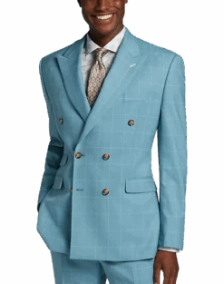 Tayion Classic Fit Suit Separates Coat, Light Blue & Cream Windowpane 9 Tayion Classic Fit Suit Separates Coat, Light Blue & Cream Windowpane -Quality Clothing Store MW40 3W94 67 TAYION LT BLUE CREAM WINDOWPANE ALT4