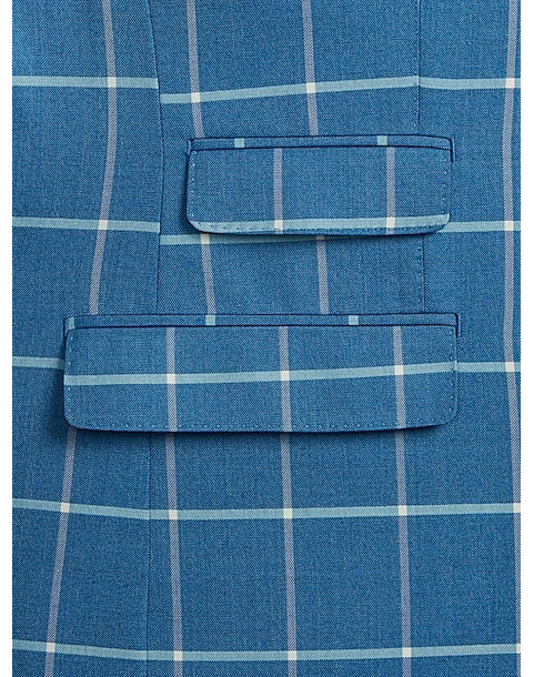Tayion Classic Fit Suit Separates Coat, Blue & Cream Windowpane 4 Tayion Classic Fit Suit Separates Coat, Blue & Cream Windowpane - Image 4