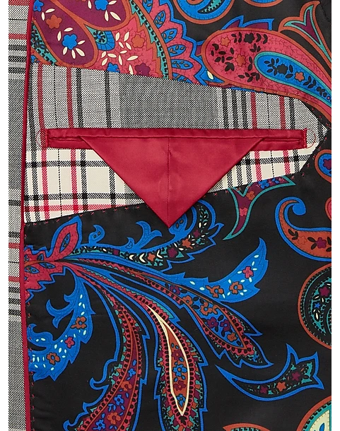 Tayion Classic Fit Suit Separates Coat, White Plaid 3 Tayion Classic Fit Suit Separates Coat, White Plaid - Image 3