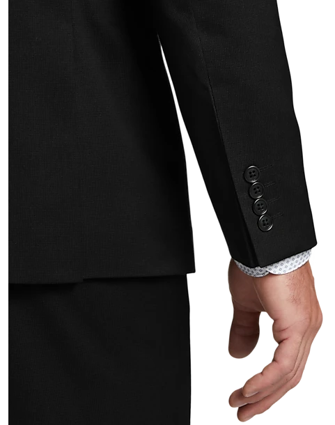 Wilke-Rodriguez Slim Fit Suit Separates Coat, Black Grid 2 Wilke-Rodriguez Slim Fit Suit Separates Coat, Black Grid - Image 2