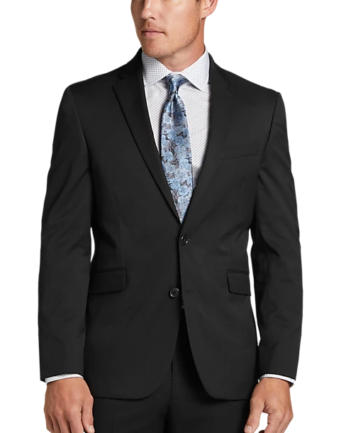 Wilke-Rodriguez Slim Fit Suit Separates Coat, Black Grid 1 Wilke-Rodriguez Slim Fit Suit Separates Coat, Black Grid
