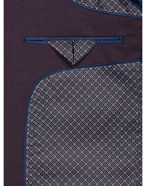 Egara Skinny Fit Suit Separates Coat, Plum Tic 3 Egara Skinny Fit Suit Separates Coat, Plum Tic - Image 3