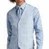 Egara Skinny Fit Suit Separates Vest, Light Blue Plaid