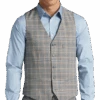 Paisley & Gray Slim Fit Suit Separates Vest, Slate Blue Check