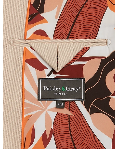 Paisley & Gray Slim Fit Suit Separates Coat, Silky Beige 4 Paisley & Gray Slim Fit Suit Separates Coat, Silky Beige - Image 4