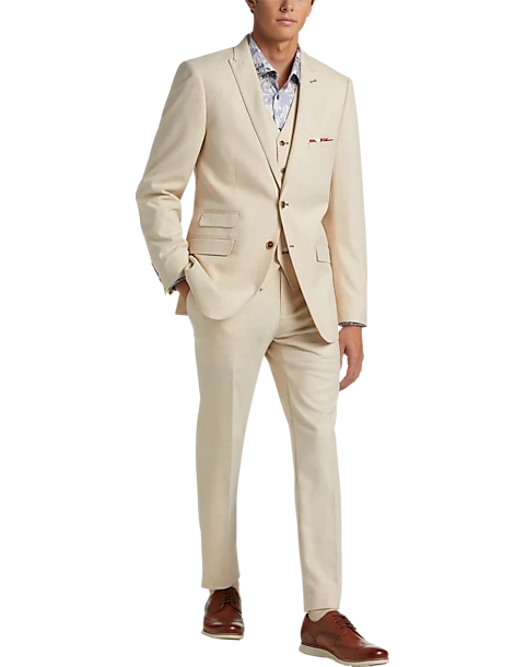 Paisley & Gray Slim Fit Suit Separates Coat, Silky Beige 8 Paisley & Gray Slim Fit Suit Separates Coat, Silky Beige - Image 8