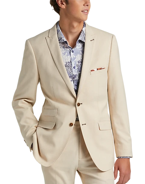 Paisley & Gray Slim Fit Suit Separates Coat, Silky Beige 1 Paisley & Gray Slim Fit Suit Separates Coat, Silky Beige